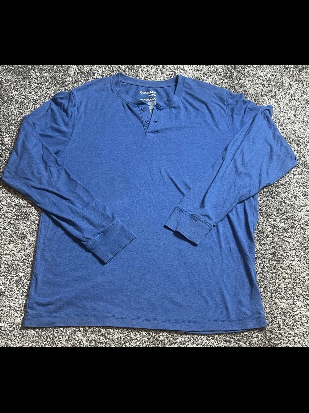 Old Navy Men’s Long-Sleeve Henley Shirt - Royal Blue